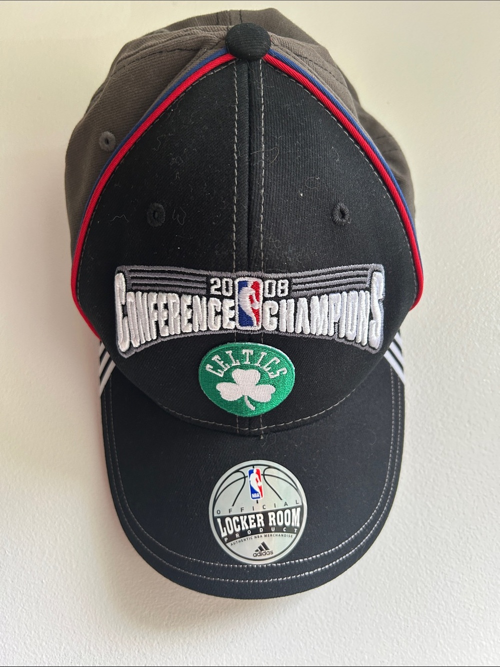 Adidas Black Hat with 2008 Green Celtics Logo